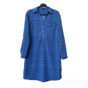 The Limited Ashton Roll Sleeve Blue Shirt Dress Size Medium